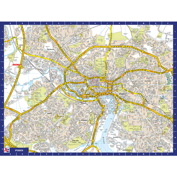 A TO Z MAP OF IPSWICH