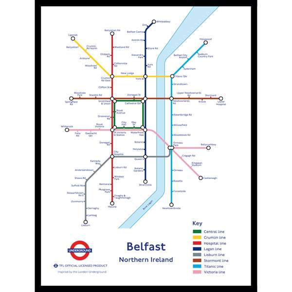 BELFAST UNDERGROUND JIGSAW MAP (HPCUG1000)