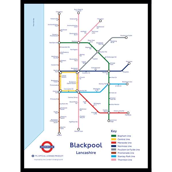 BLACKPOOL UNDERGROUND JIGSAW MAP (HPCUG1000)