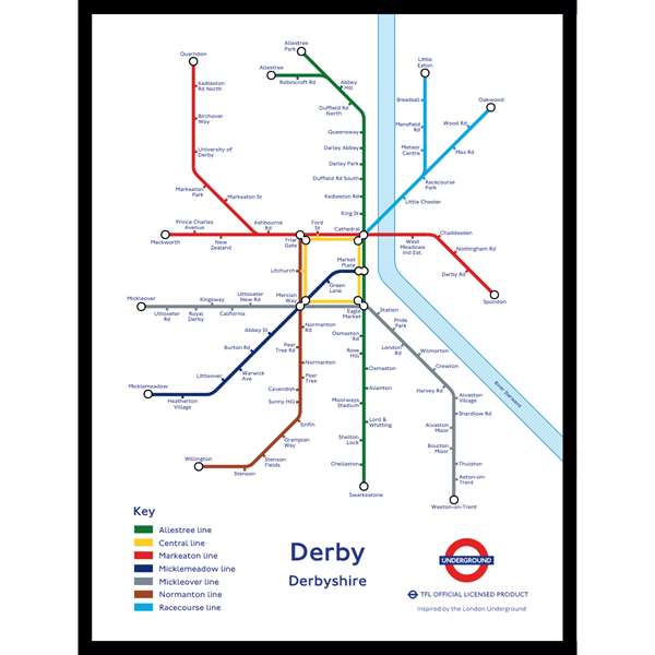 DERBY UNDERGROUND JIGSAW MAP (HPCUG1000)