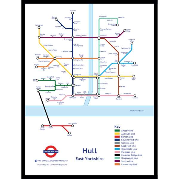 KINGSTON UPON HULL UNDERGROUND JIGSAW MAP (HPCUG1000)