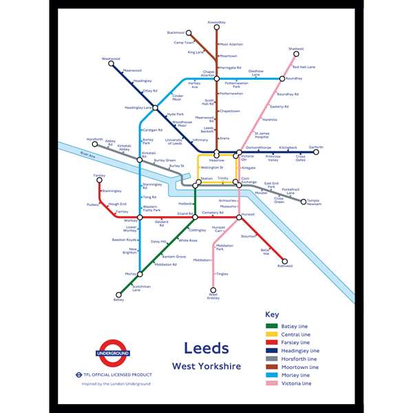 LEEDS UNDERGROUND JIGSAW MAP (HPCUG1000)