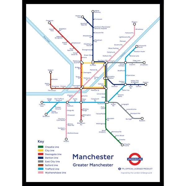 MANCHESTER UNDERGROUND JIGSAW MAP (HPCUG1000)